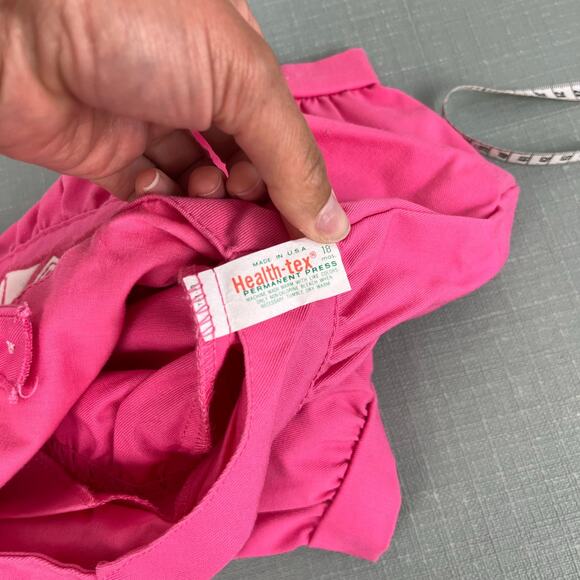 Vintage Healthtex Pink Teddy Bear Shortall Romper 18 Months USA - Picture 5 of 7